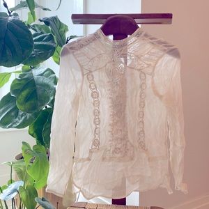 Victorian lace Zara LS blouse
